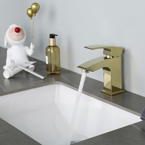 Смеситель для раковины Gappo G1007-13, золото фото 9