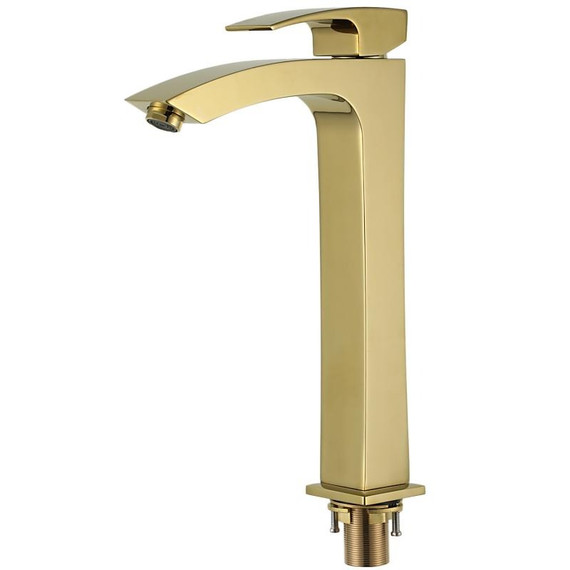 Смеситель для раковины высокий Gappo G1007-32, золото фото 