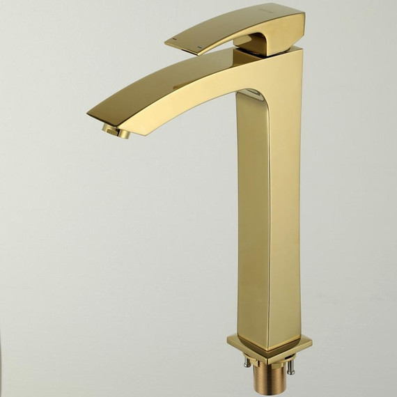 Смеситель для раковины высокий Gappo G1007-32, золото фото 21