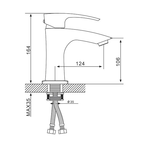 Смеситель для раковины Gappo G1007-66, черный фото 8