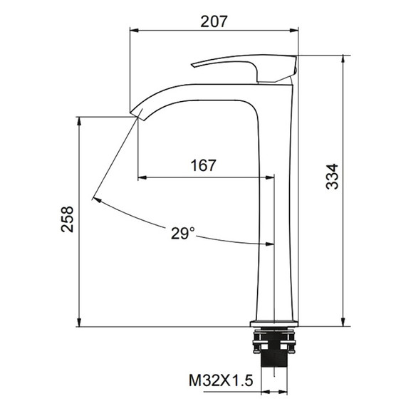 Смеситель для раковины высокий Gappo G1007-89, оружейная сталь фото 11