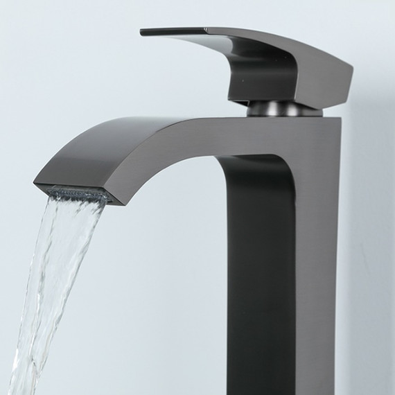 Смеситель для раковины высокий Gappo G1007-89, оружейная сталь фото 4