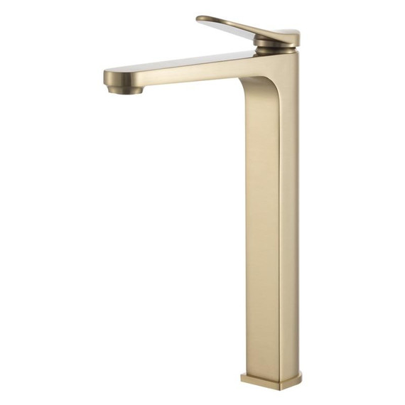 Смеситель для раковины высокий Gappo G10-3 G1010-23, золото сатин, Цвет производителя: золото сатин фото 