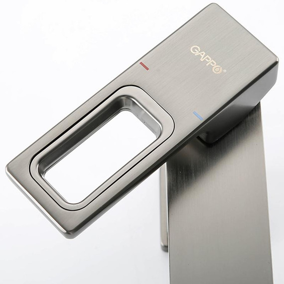 Смеситель для раковины Gappo G1017-9, оружейная сталь фото 8