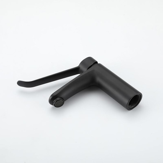 Смеситель для раковины с локтевой (хирургической) ручкой Gappo G1021-6, черный, Цвет производителя: чёрный фото 16