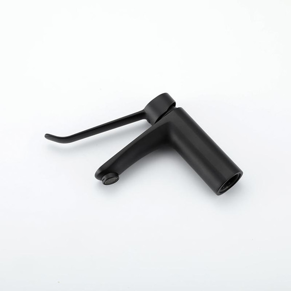 Смеситель для раковины с локтевой (хирургической) ручкой Gappo G1021-6, черный, Цвет производителя: чёрный фото 17