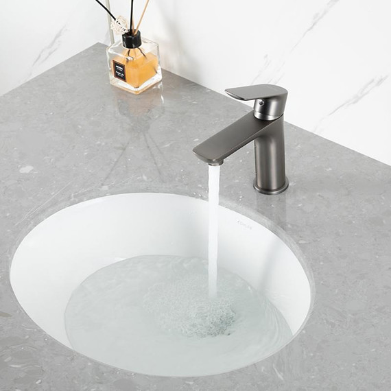 Смеситель для раковины Gappo G48-9 G1048-9, оружейная сталь, Цвет производителя: оружейная сталь фото 9