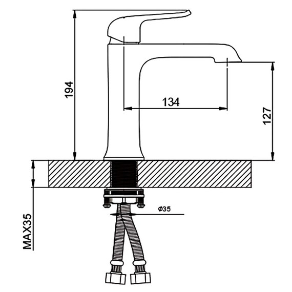 Смеситель для раковины Gappo Aventador G1050, черный фото 12