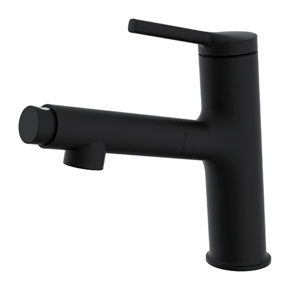 Смеситель для раковины с выдвижным изливом Gappo G1052-76, черный фото 