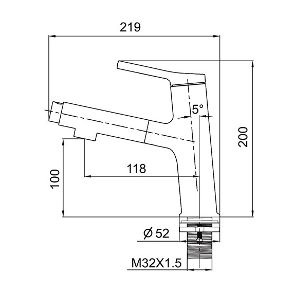 Смеситель для раковины с выдвижным изливом Gappo G1052-76, черный фото 2