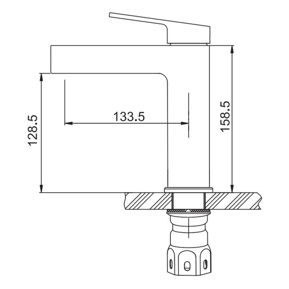 Смеситель для раковины Gappo G99-39 G1099-39, оружейная сталь, Цвет производителя: оружейная сталь фото 2
