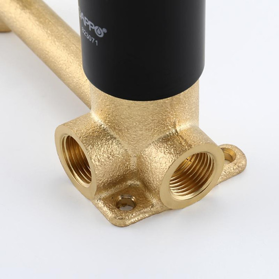 Смеситель для раковины настенный Gappo G06-6 G1206-6, чёрный, Цвет производителя: чёрный фото 21