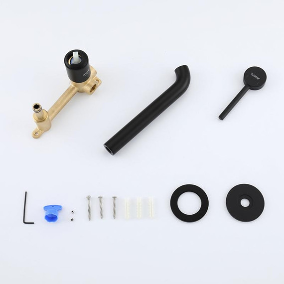 Смеситель для раковины настенный Gappo G06-6 G1206-6, чёрный, Цвет производителя: чёрный фото 28