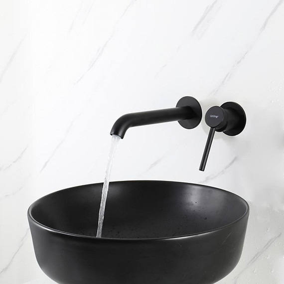 Смеситель для раковины настенный Gappo G06-6 G1206-6, чёрный, Цвет производителя: чёрный фото 9