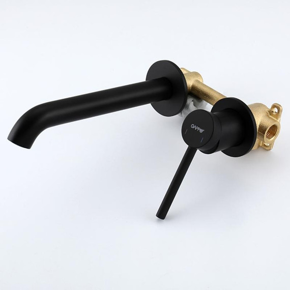 Смеситель для раковины настенный Gappo G06-6 G1206-6, чёрный, Цвет производителя: чёрный фото 12