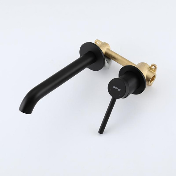 Смеситель для раковины настенный Gappo G06-6 G1206-6, чёрный, Цвет производителя: чёрный фото 13