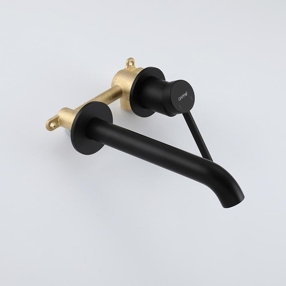 Смеситель для раковины настенный Gappo G06-6 G1206-6, чёрный, Цвет производителя: чёрный фото 14