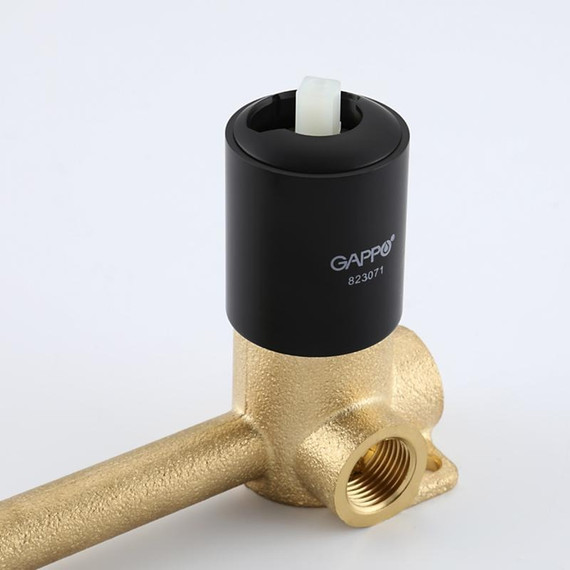 Смеситель для раковины настенный Gappo G06-6 G1206-6, чёрный, Цвет производителя: чёрный фото 17