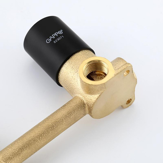 Смеситель для раковины настенный Gappo G06-6 G1206-6, чёрный, Цвет производителя: чёрный фото 19