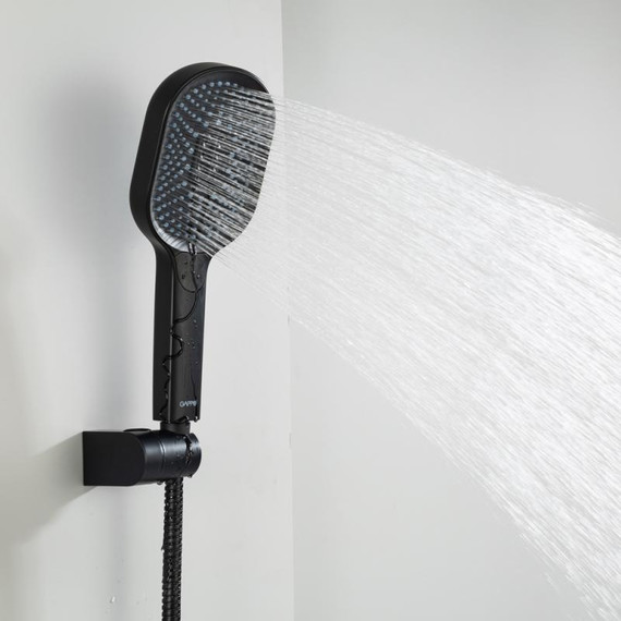 Смеситель для ванны с выдвижным изливом Gappo G10-6 G3210-6, чёрный, Цвет производителя: чёрный фото 11