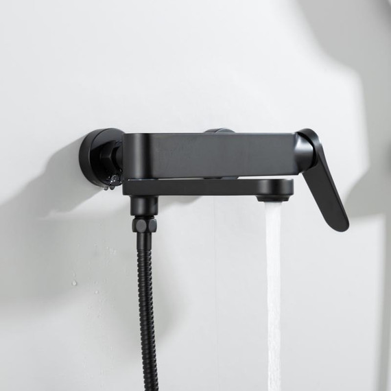 Смеситель для ванны с выдвижным изливом Gappo G10-6 G3210-6, чёрный, Цвет производителя: чёрный фото 6