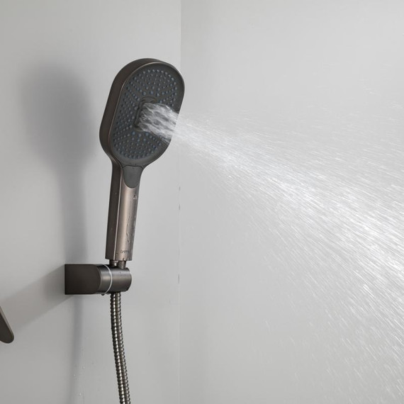 Смеситель для ванны с выдвижным изливом Gappo G10-9 G3210-9, оружейная сталь, Цвет производителя: оружейная сталь фото 12