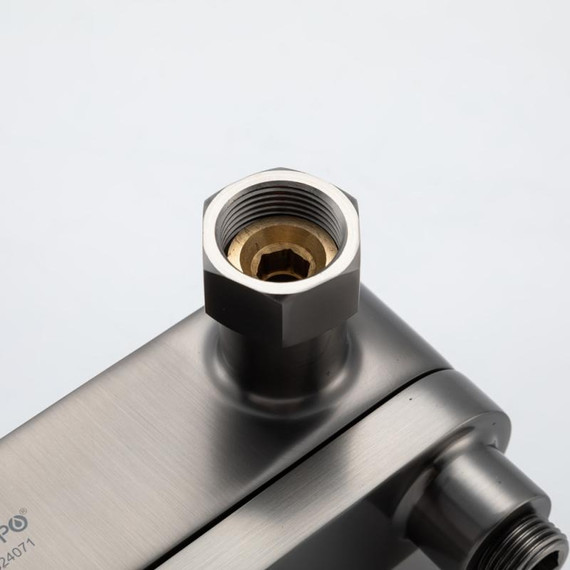 Смеситель для ванны с выдвижным изливом Gappo G10-9 G3210-9, оружейная сталь, Цвет производителя: оружейная сталь фото 15