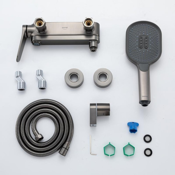 Смеситель для ванны с выдвижным изливом Gappo G10-9 G3210-9, оружейная сталь, Цвет производителя: оружейная сталь фото 26