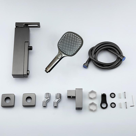 Смеситель для ванны с гарнитуром Gappo G3217-9, оружейная сталь фото 19