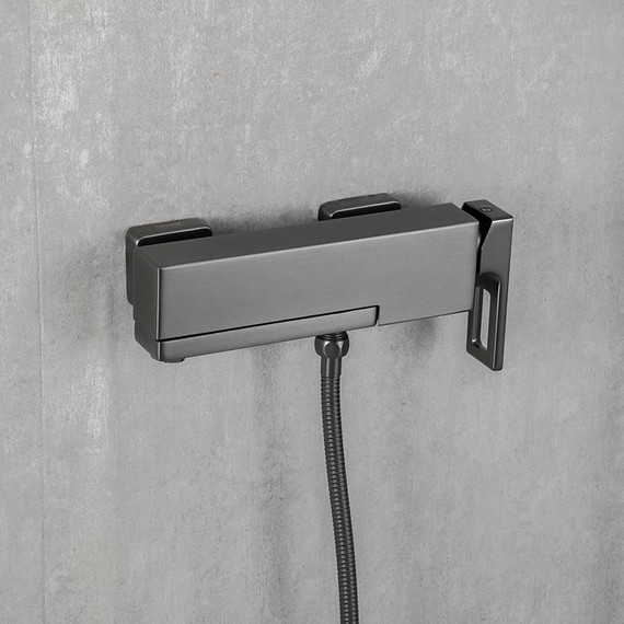 Смеситель для ванны с гарнитуром Gappo G3217-9, оружейная сталь фото 3