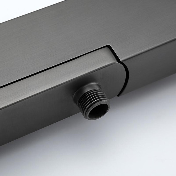 Смеситель для ванны с гарнитуром Gappo G3217-9, оружейная сталь фото 10