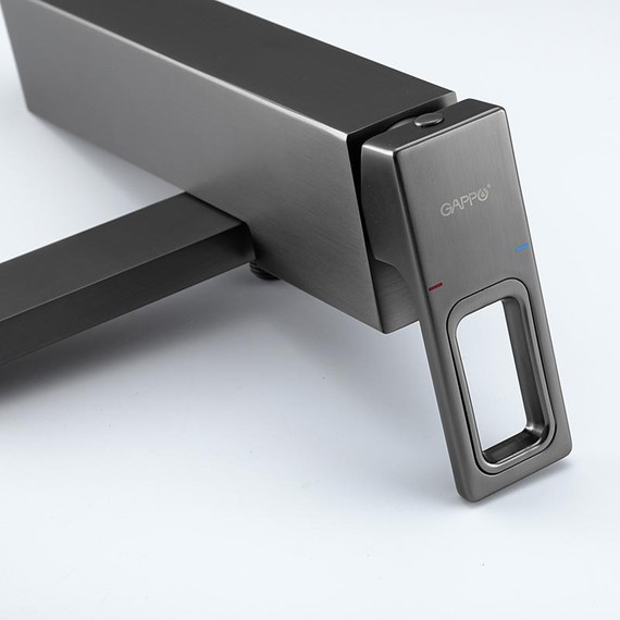 Смеситель для ванны с гарнитуром Gappo G3217-9, оружейная сталь фото 12