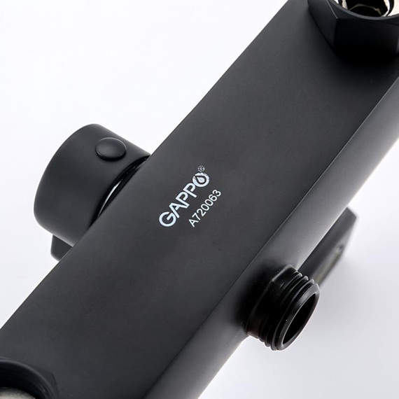 Смеситель для ванны с душевым гарнитуром Gappo Aventador G3250, черный/хром фото 16