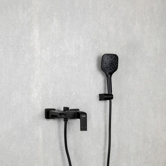 Смеситель для ванны с душевым гарнитуром Gappo Aventador G3250, черный/хром фото 3