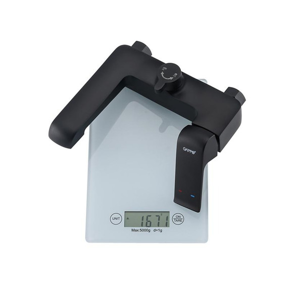 Смеситель для ванны с душевым гарнитуром Gappo Aventador G3250, черный/хром фото 28