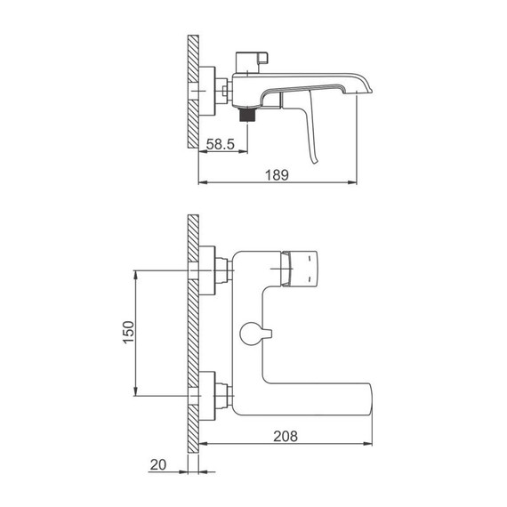 Смеситель для ванны с душевым гарнитуром Gappo Aventador G3250, черный/хром фото 30