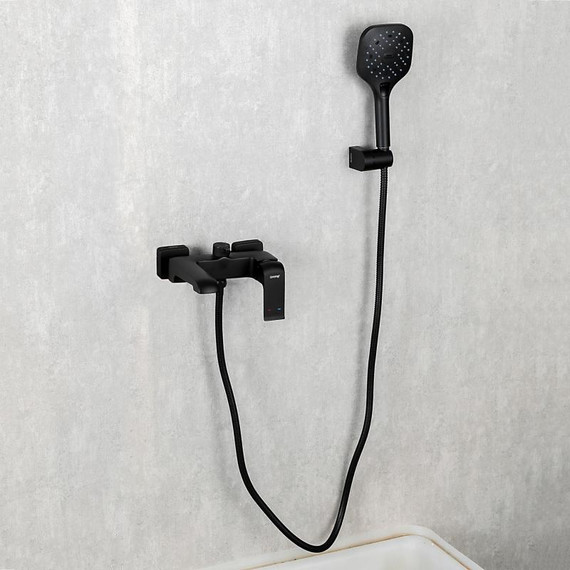 Смеситель для ванны с душевым гарнитуром Gappo Aventador G3250, черный/хром фото 2