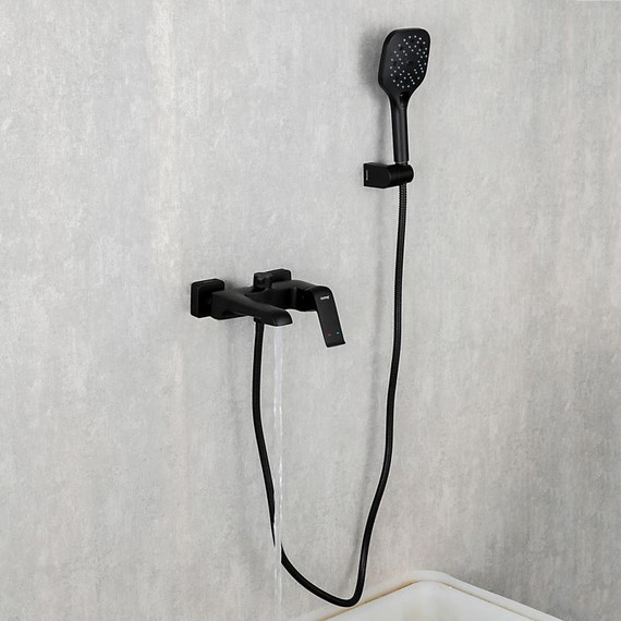 Смеситель для ванны с душевым гарнитуром Gappo Aventador G3250, черный/хром фото 11