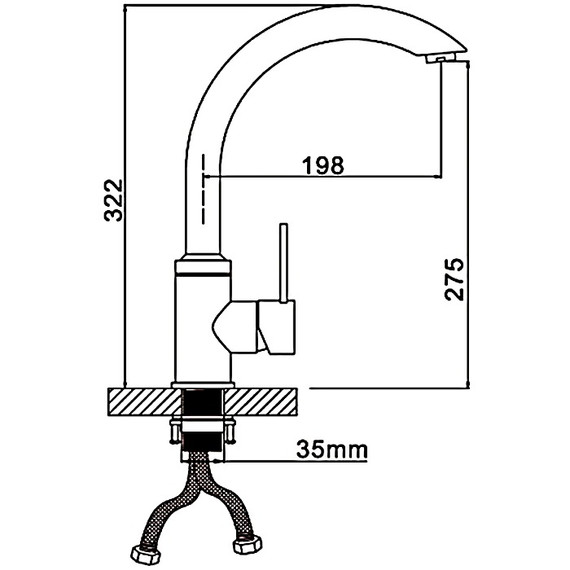 Смеситель для кухни Gappo G4099, сатин фото 10