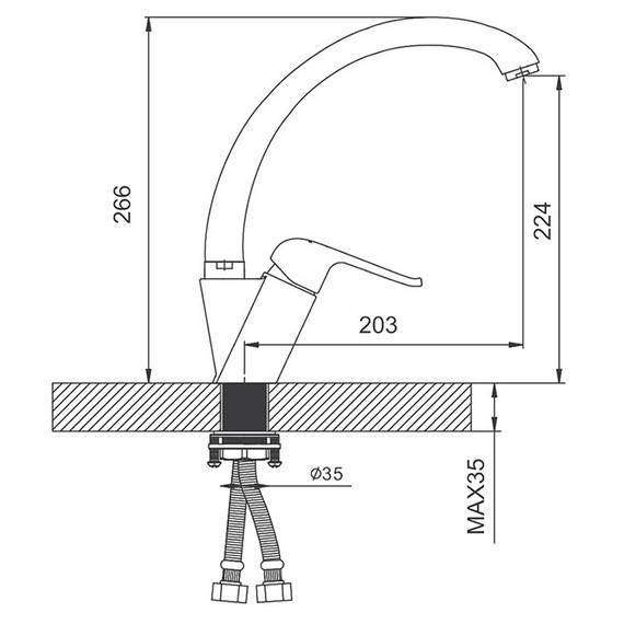 Смеситель для кухни Gappo Aventador G4150, черный фото 2