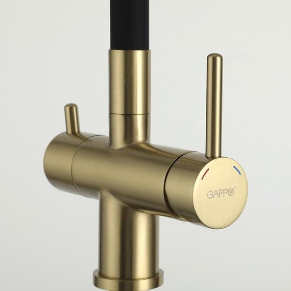 Смеситель для кухни Gappo G4398-33, золото/черный фото 26
