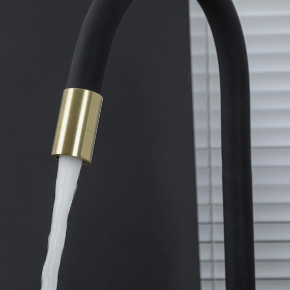 Смеситель для кухни Gappo G4398-33, золото/черный фото 9