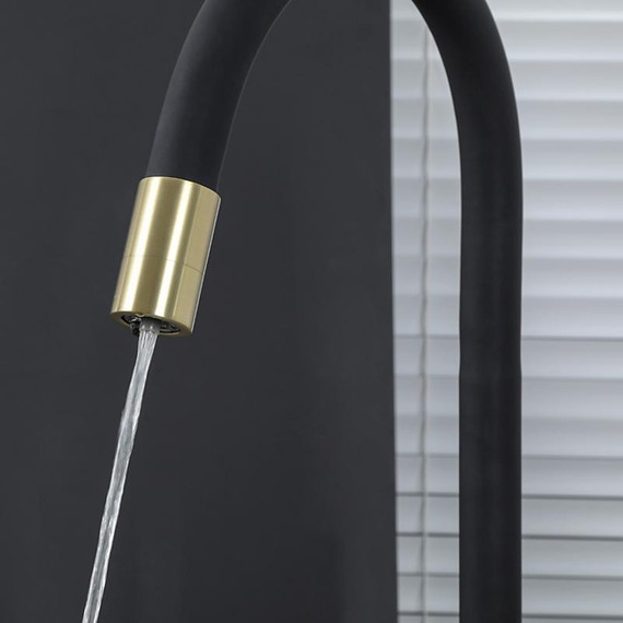 Смеситель для кухни Gappo G4398-33, золото/черный фото 12