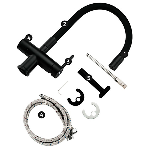 Смеситель для кухни Gappo G4398-36, черный фото 9