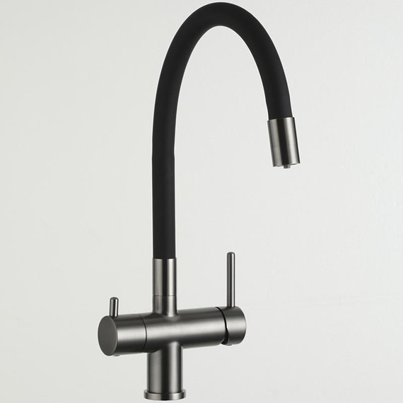 Смеситель для кухни Gappo G4398-39, оружейная сталь/чёрный фото 22