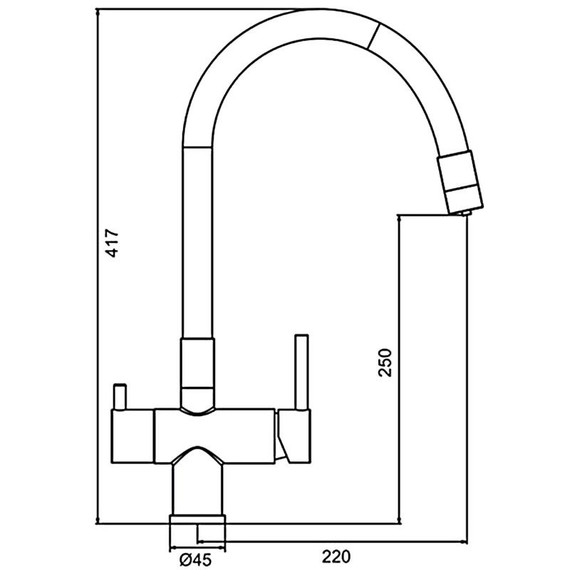 Смеситель для кухни Gappo G4398-39, оружейная сталь/чёрный фото 31