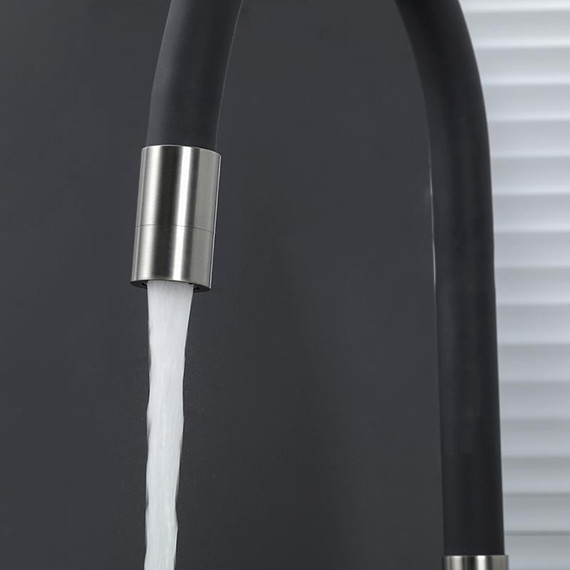 Смеситель для кухни Gappo G4398-39, оружейная сталь/чёрный фото 12