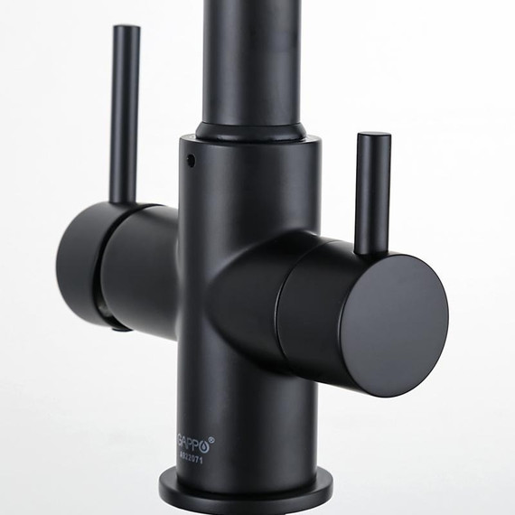 Смеситель для кухни Gappo G4398-66, черный фото 36