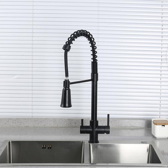 Смеситель для кухни Gappo G4398-66, черный фото 3