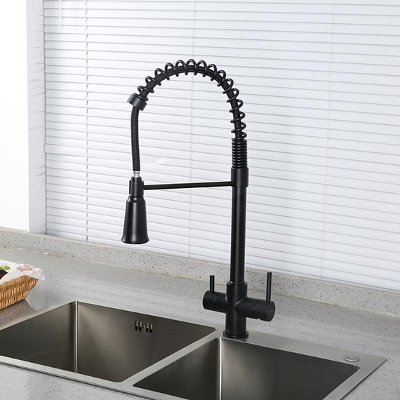 Смеситель для кухни Gappo G4398-66, черный фото 4